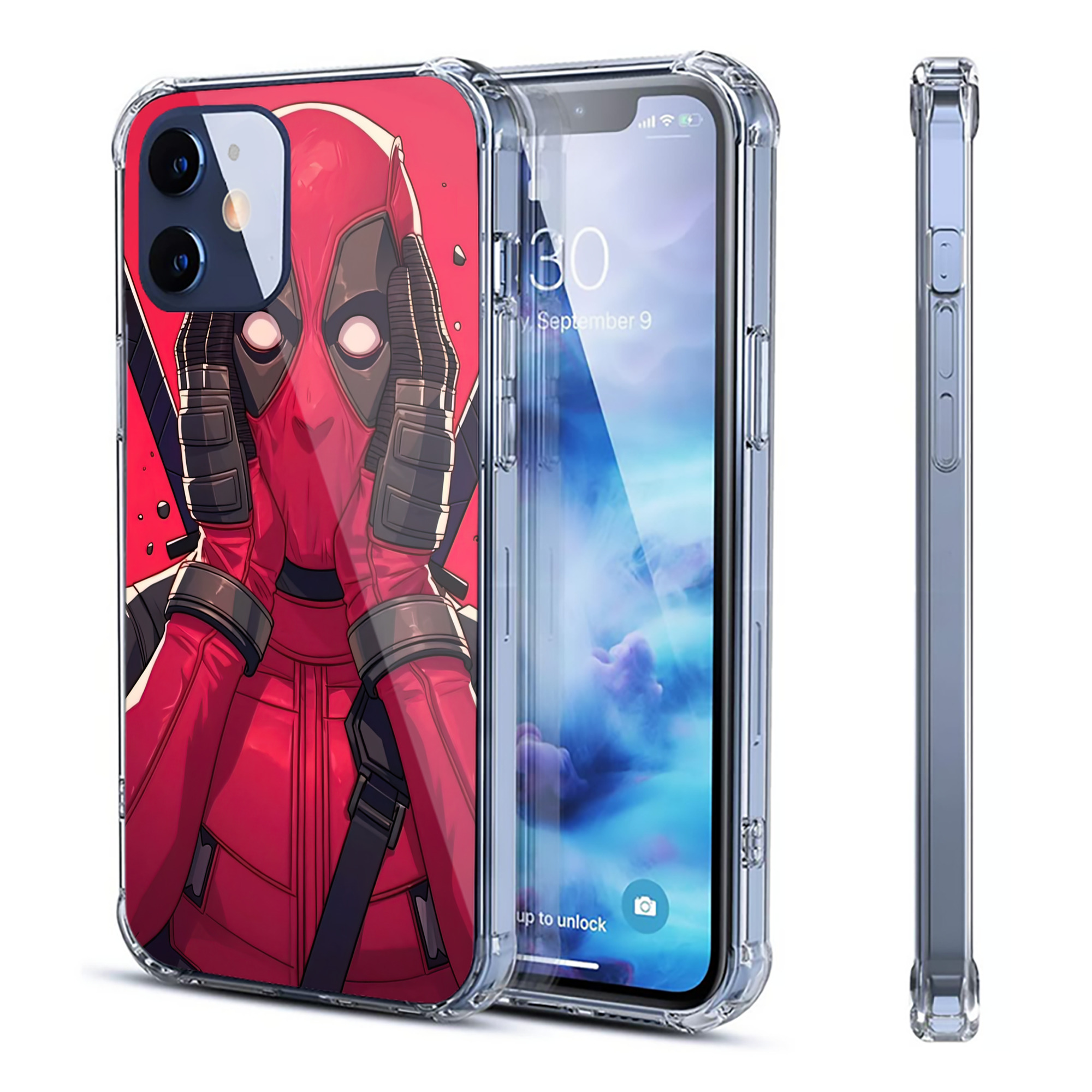 （画像用） Deadpool デッドプール 【iPhone 12シリーズ対応】透明スマホケース（クリアソフトケース）